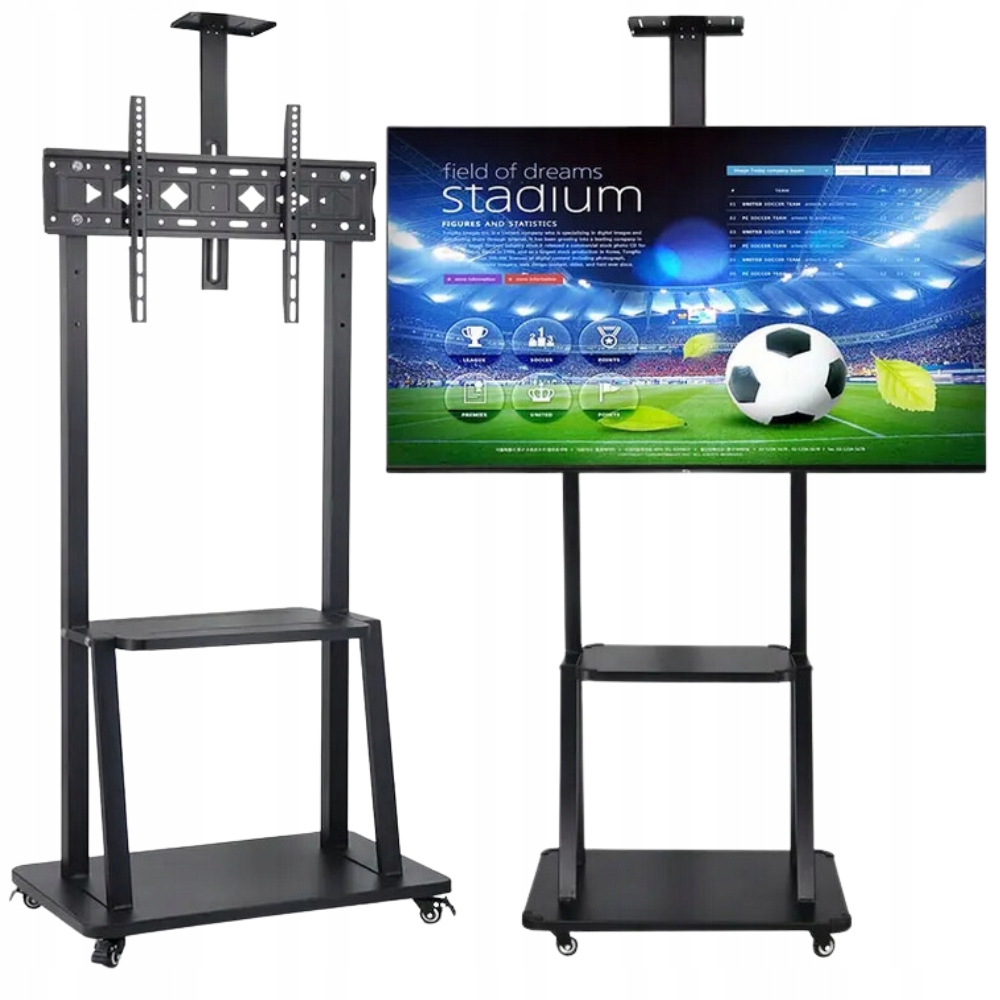 Stojak Pod Telewizor Na Kółkach Mobilny Obrotowy Uniwersalny 32-75 Cali