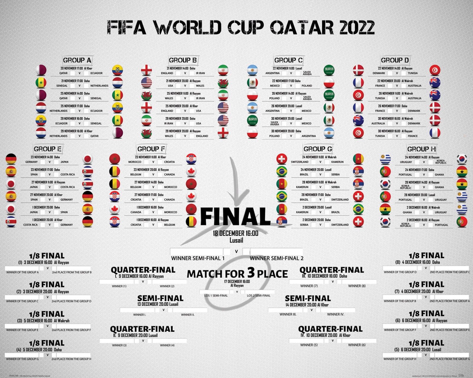 

Plakat Fifa World Cup Qatar 2022 wersja ang 50x40