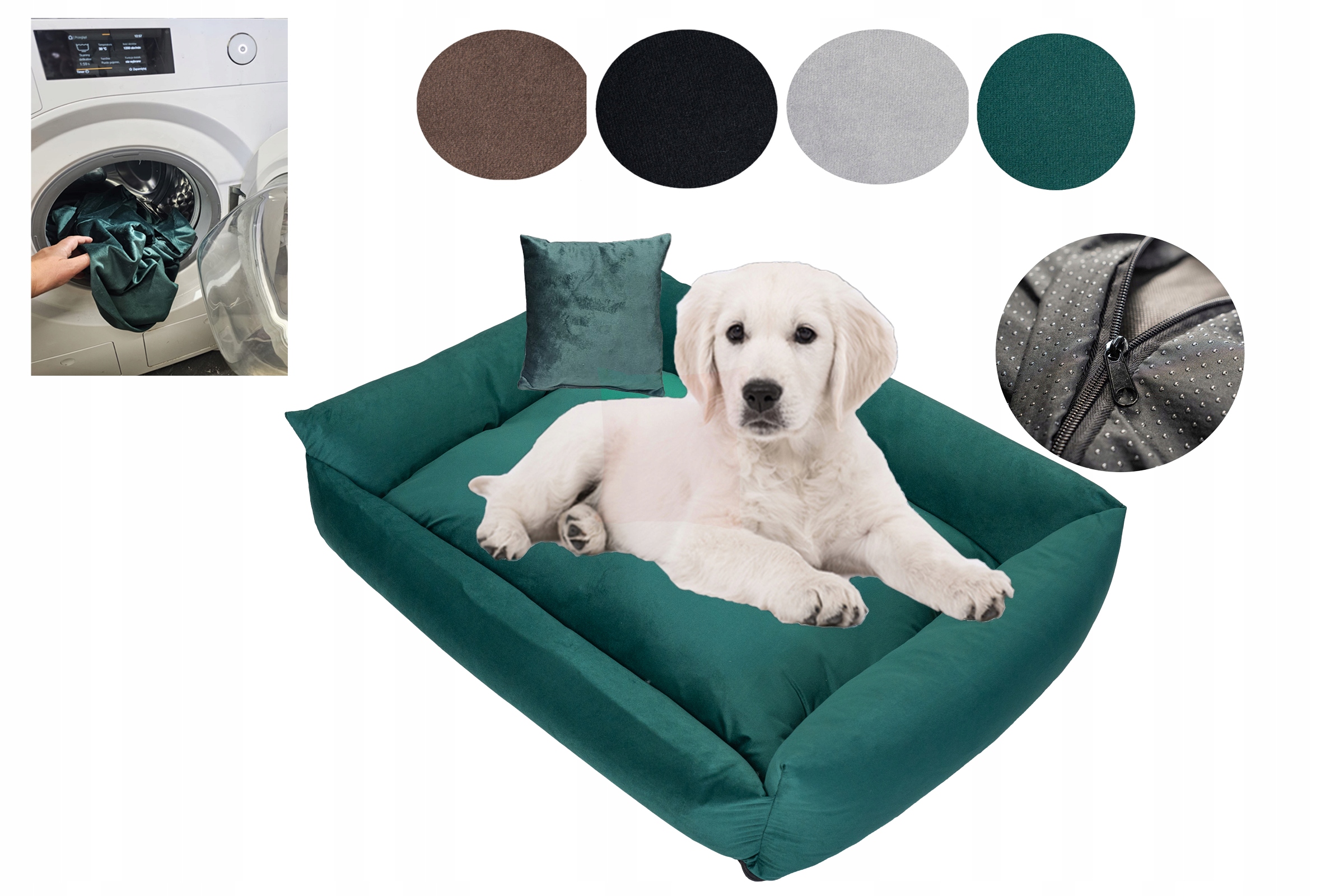 Legowisko dla psa kanapa posłanie 95x75 Velvet Zdejmowany Pokrowiec