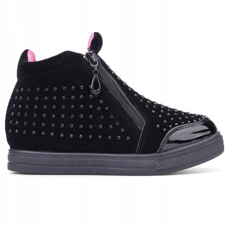 Sneakersy dziewczęce botki na ukrytym koturnie