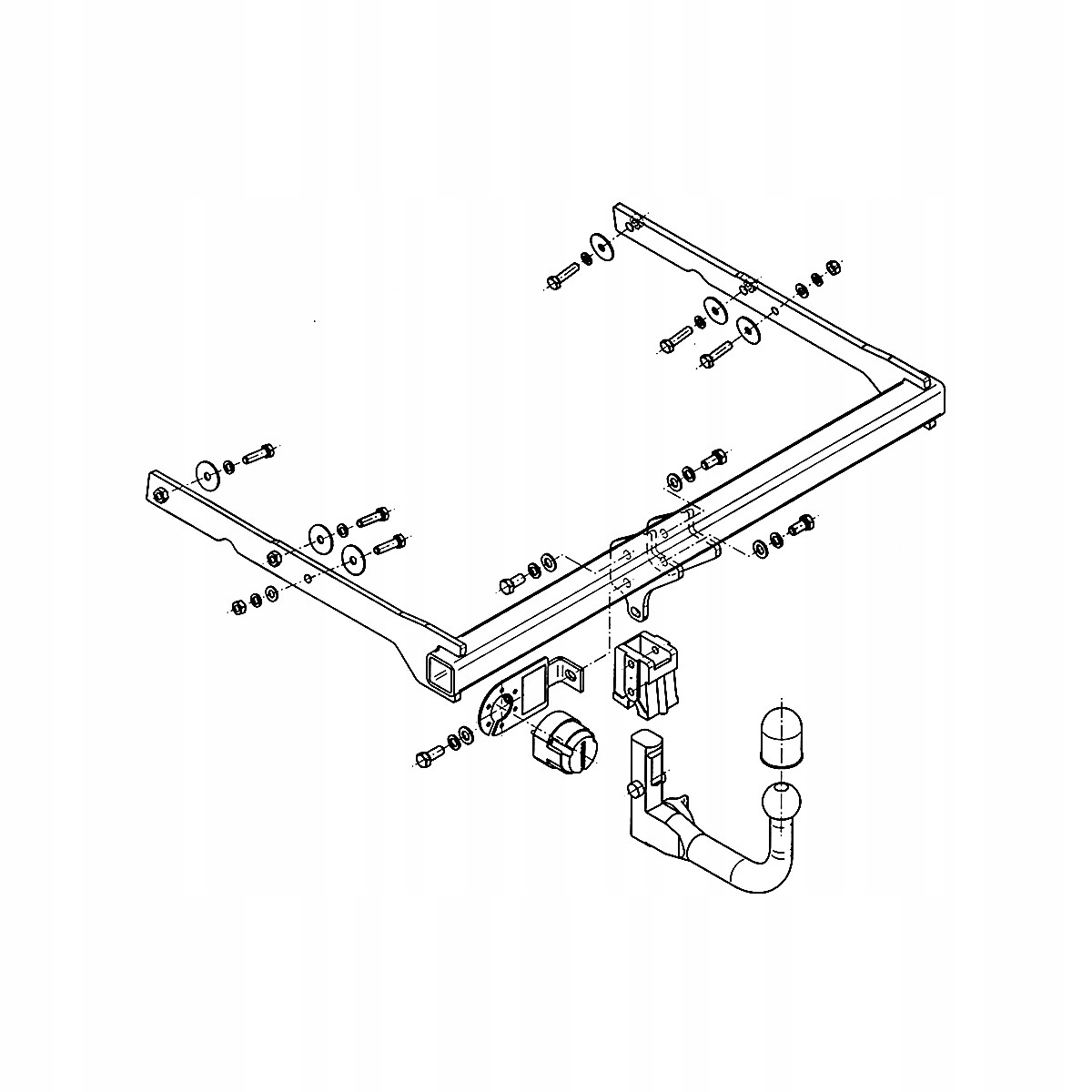 Hak Wypinany do Ford Mondeo MK4 IV 4 Kombi 07-14 MODUŁ 13 PIN GRATIS Nowy Producent Steinhof