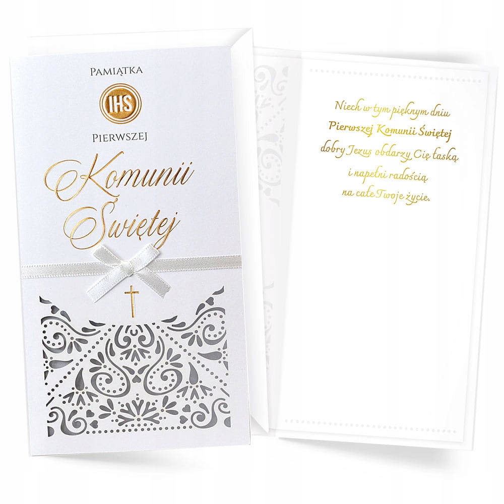 

Karnet Kartka Pierwsza Komunia Święta Ihs