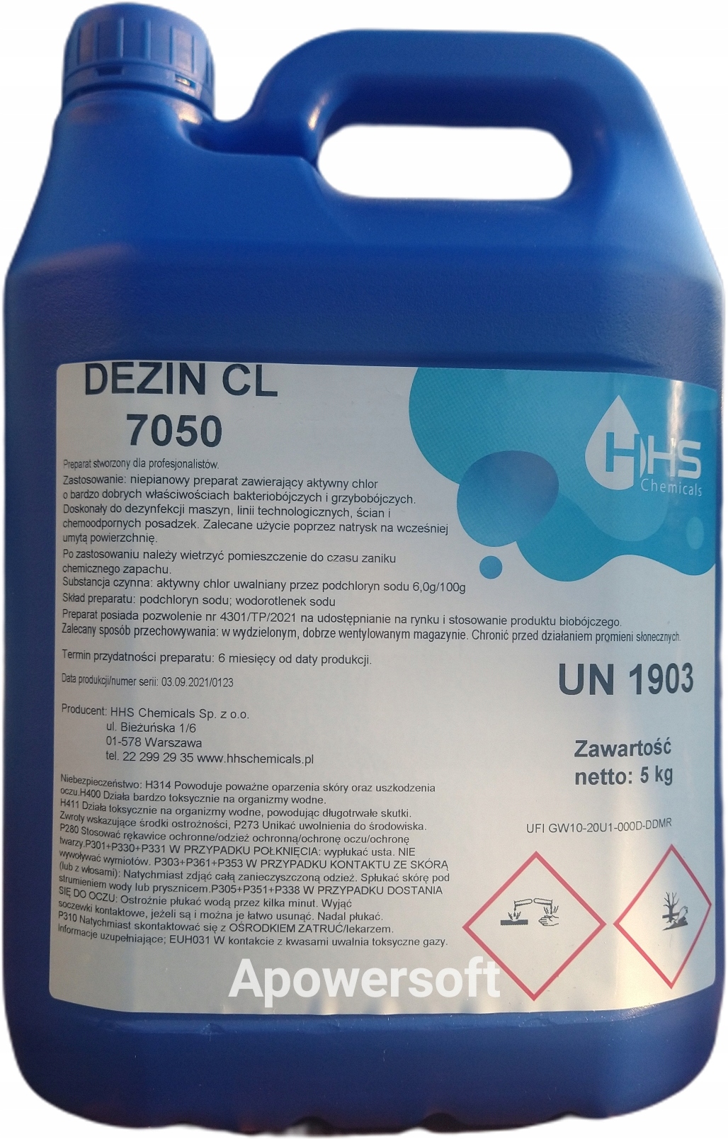 

Dezin CL 7050 5kg usuwanie pleśni, grzybów, chlor