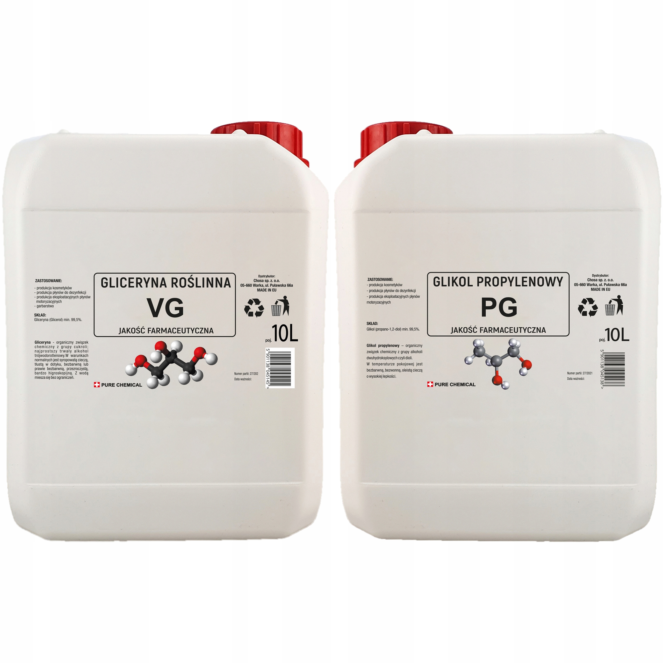 Gliceryna Roślinna Glikol Propylenowy zestaw 20l