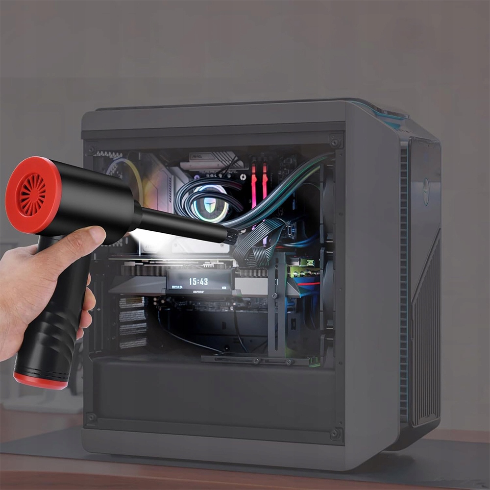 ODKURZACZ ELEKTRYCZNY SAMOCHODOWY DMUCHAWA KURZU 6 DYSZ 3 BIEGI 100,000 RPM Producent inny