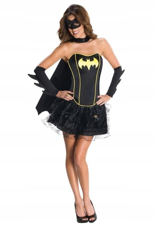 Kostým Batmanova dívka Xs/s film Bad Girl Bat žena