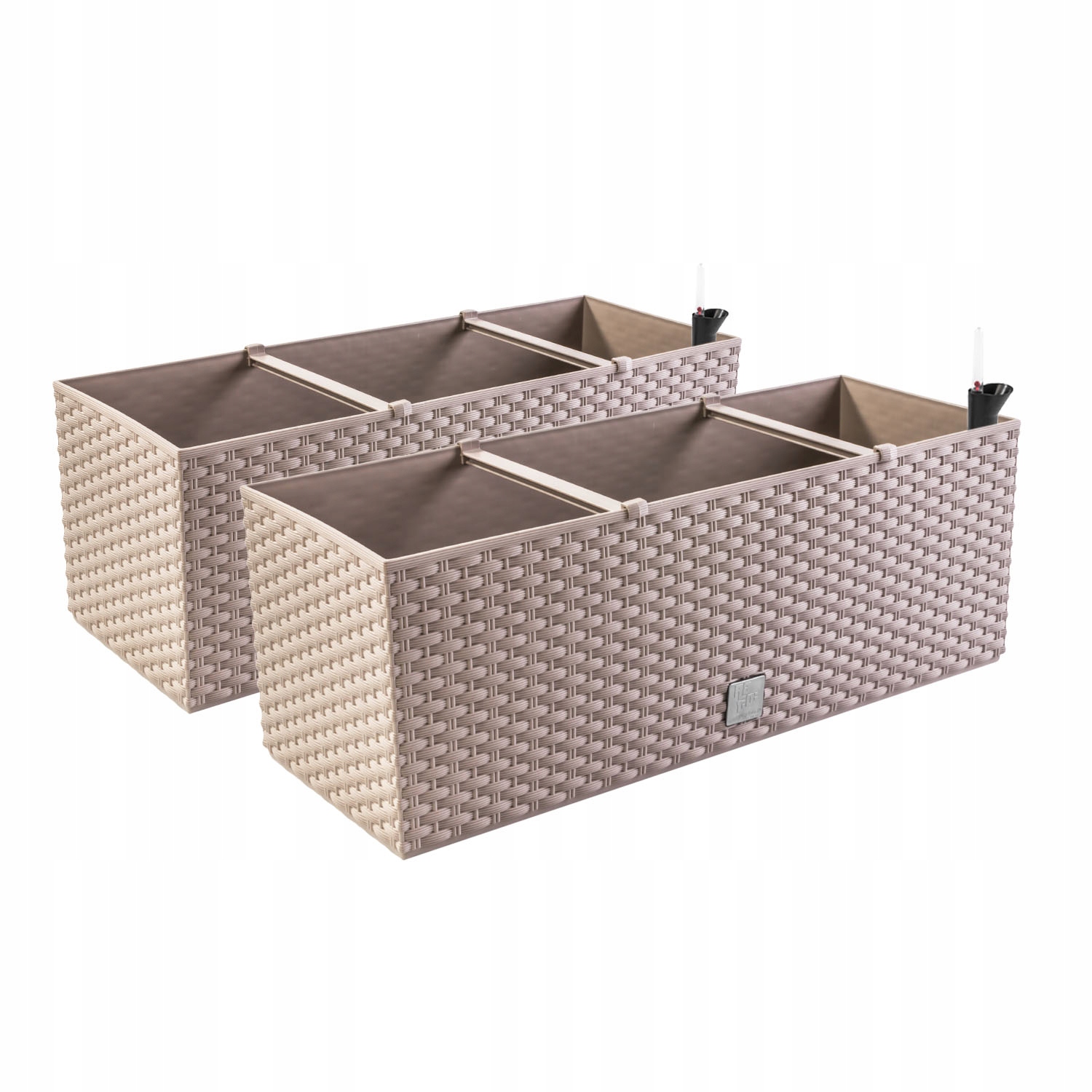 

2x doniczka balkonowa z systemami DRTC500 mocca