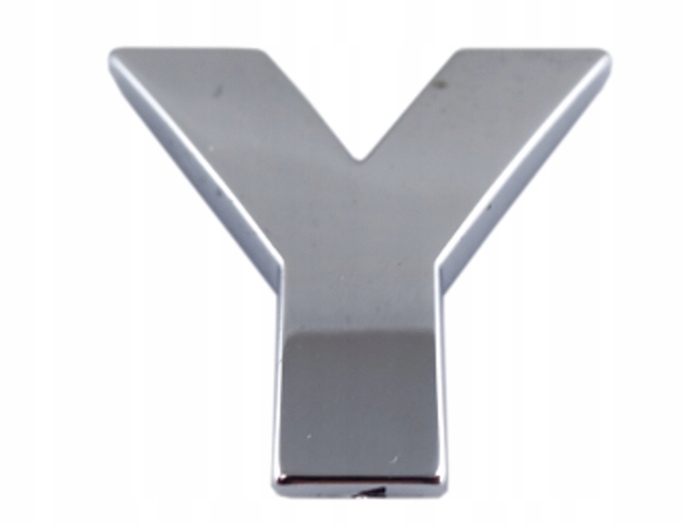 

Emblemat Litera Literka Chrom Y y Duże 5,6cm