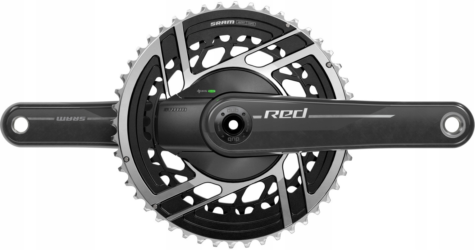 Sram Kurbelgarnitur Quarq Red E1 160mm, 46-33T ohne Innenlager, Dub