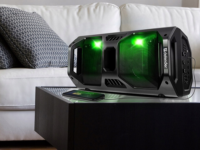 GŁOŚNIK DEFENDER RAGE BLUETOOTH 50W LED/BT/FM/USB/MIC/TWS — 15