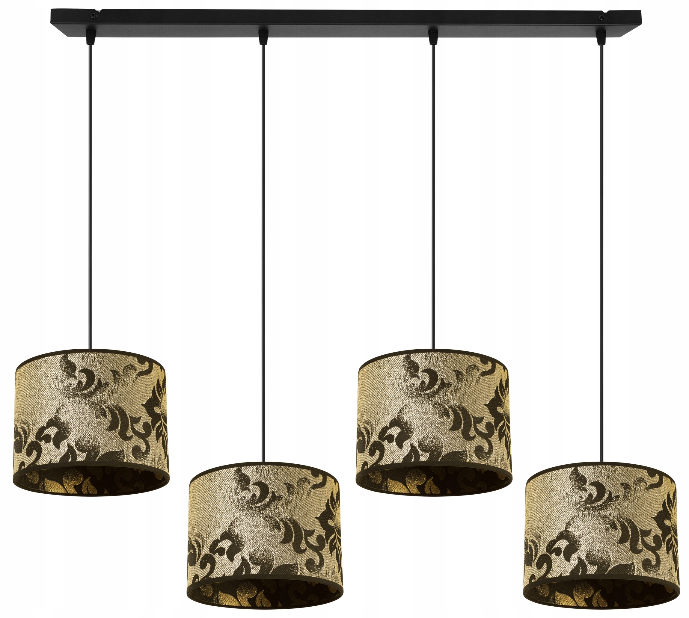 Stropná Závesná Lampa Luster S Glamour Zlatým Tienidlom Do Obývačky Nad Stôl