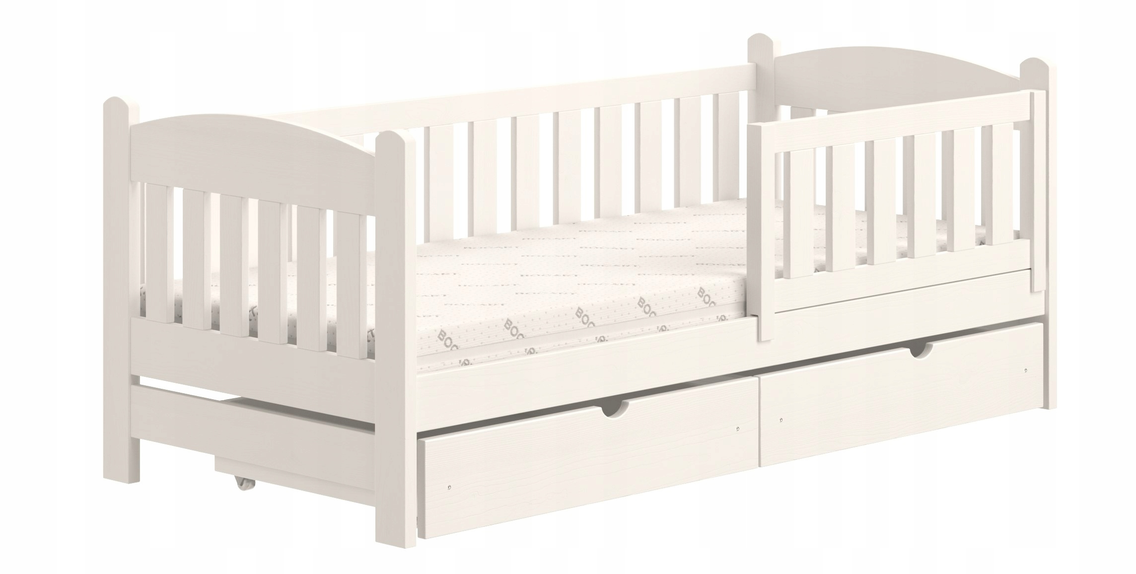 Łóżko dla dziecka DREWNIANE z barierką szuflady 80x180 Z SZUFLADAMI SOLIDNE Typ łóżko pojedyncze