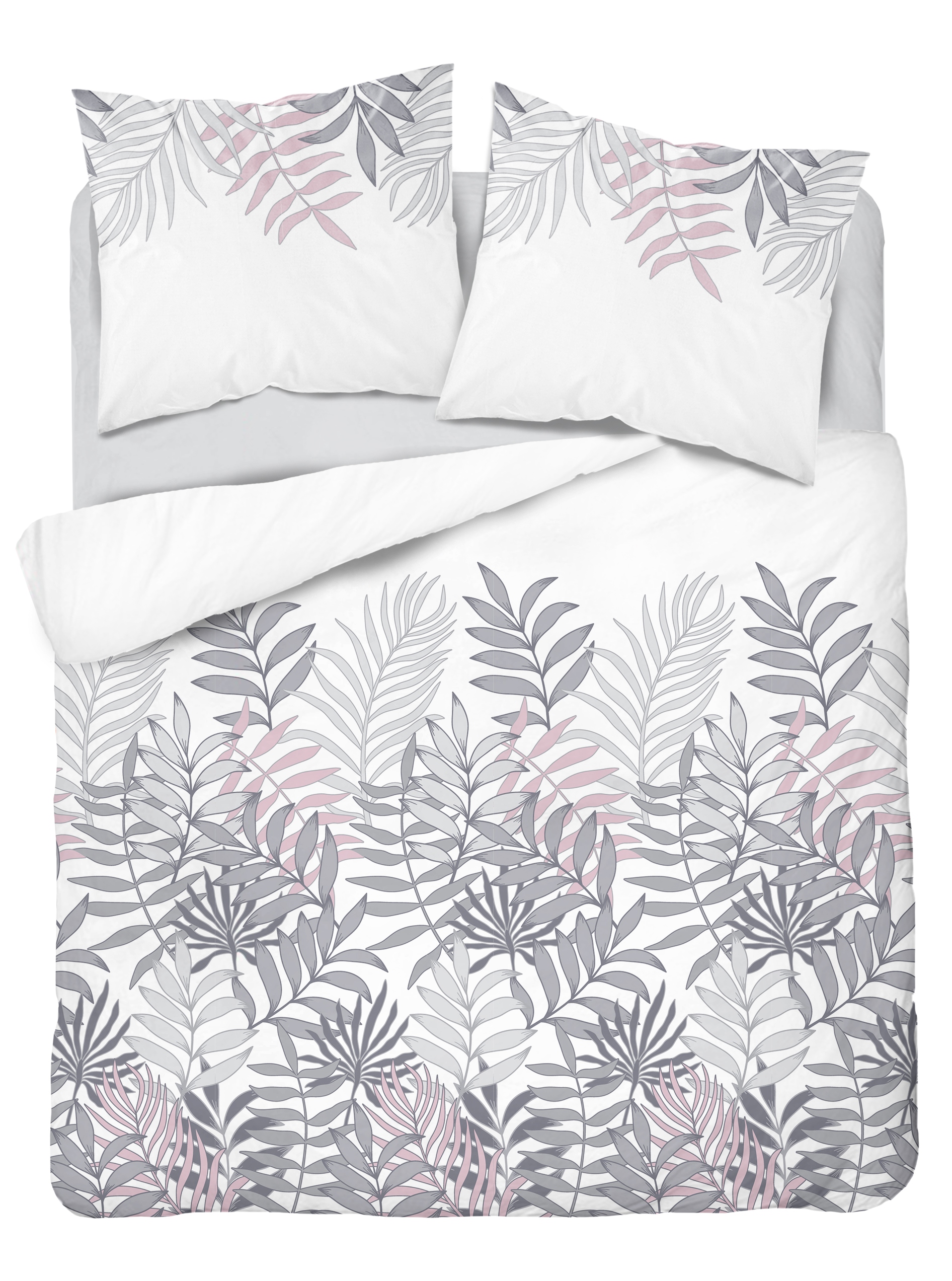 

Pościel satynowa satyna 200x200 liście listki