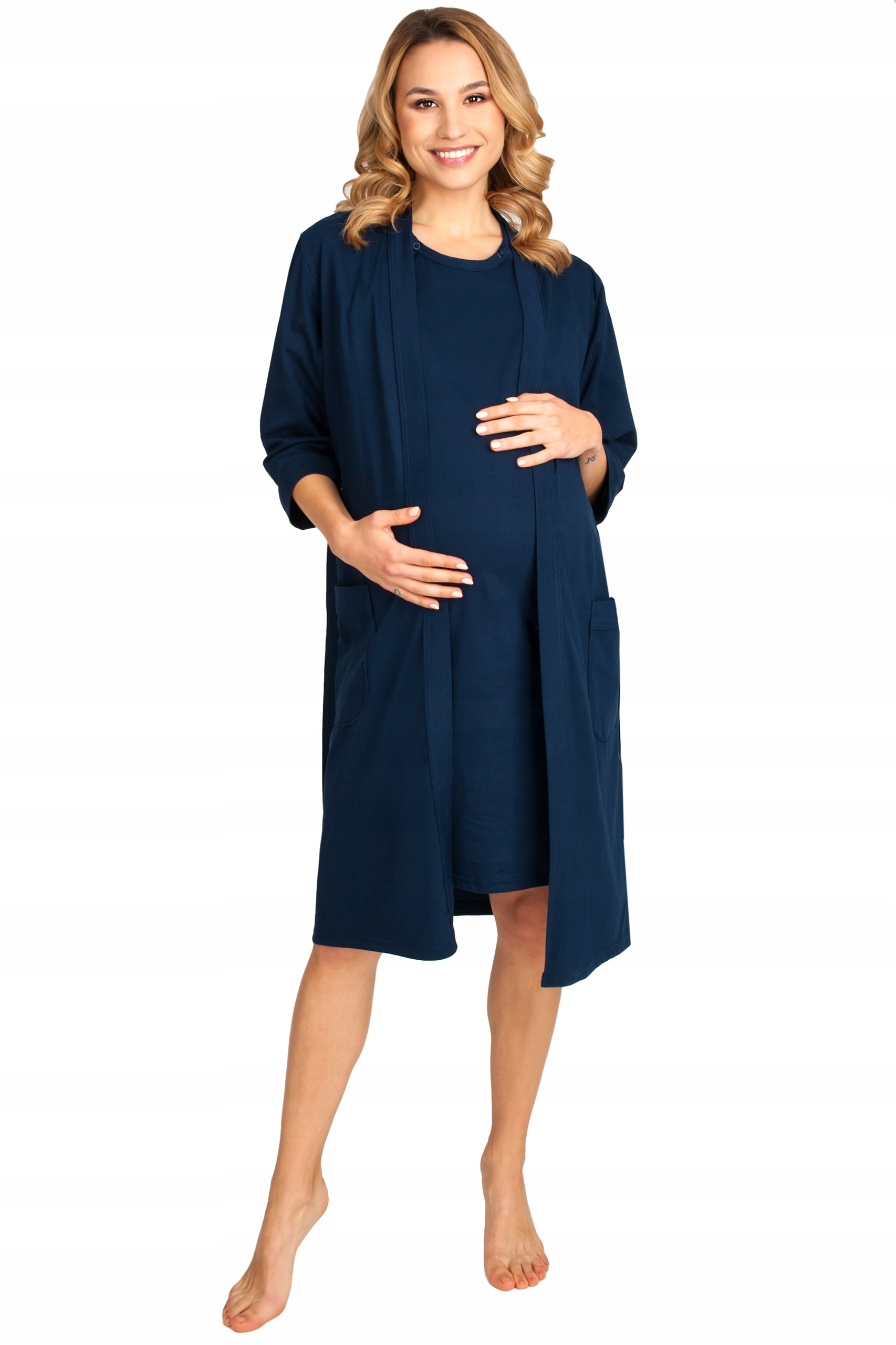 Na Kojení Košile Těhotenský Župan Komplet