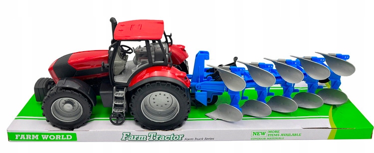 DUŻY TRAKTOR Z MASZYNĄ ROLNICZĄ PŁUGIEM + NAPĘD 54CM Rodzaj pojazdu traktor