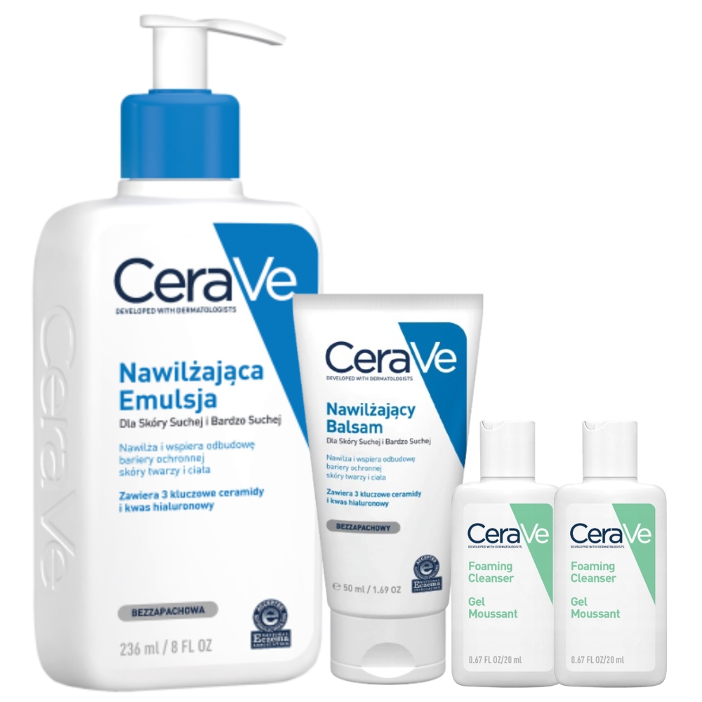 CeraVe Emulsja Nawilżająca 236ml, CeraVe Nawilżający balsam 50ml
