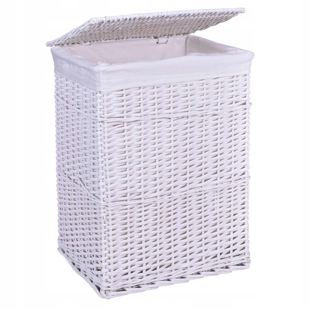 4222w узкая корзина для белья белая 45x21x50h