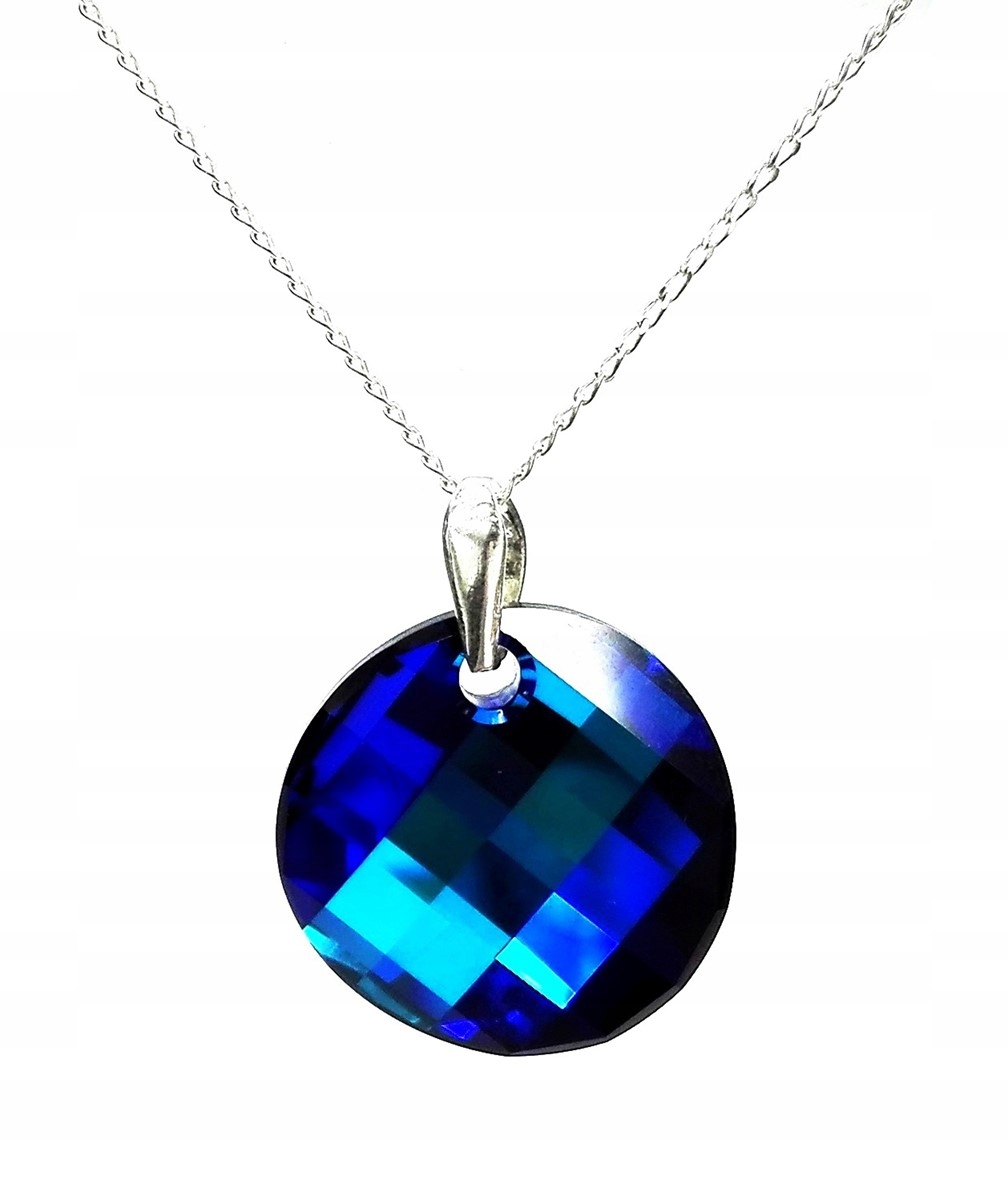

Naszyjnik srebrny Swarovski twist bermuda blue
