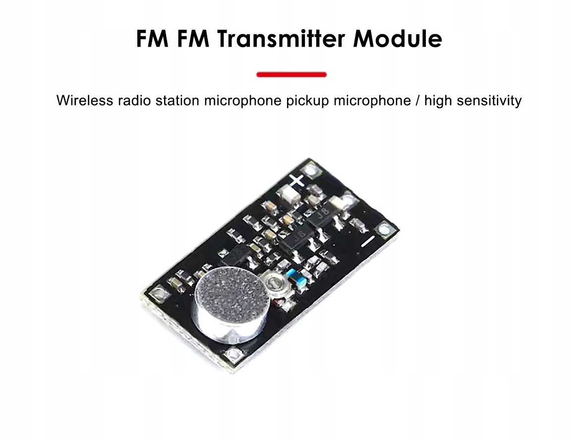 

mikrofon bezprzewodowy, nadajnik Fm 80 110 MHz