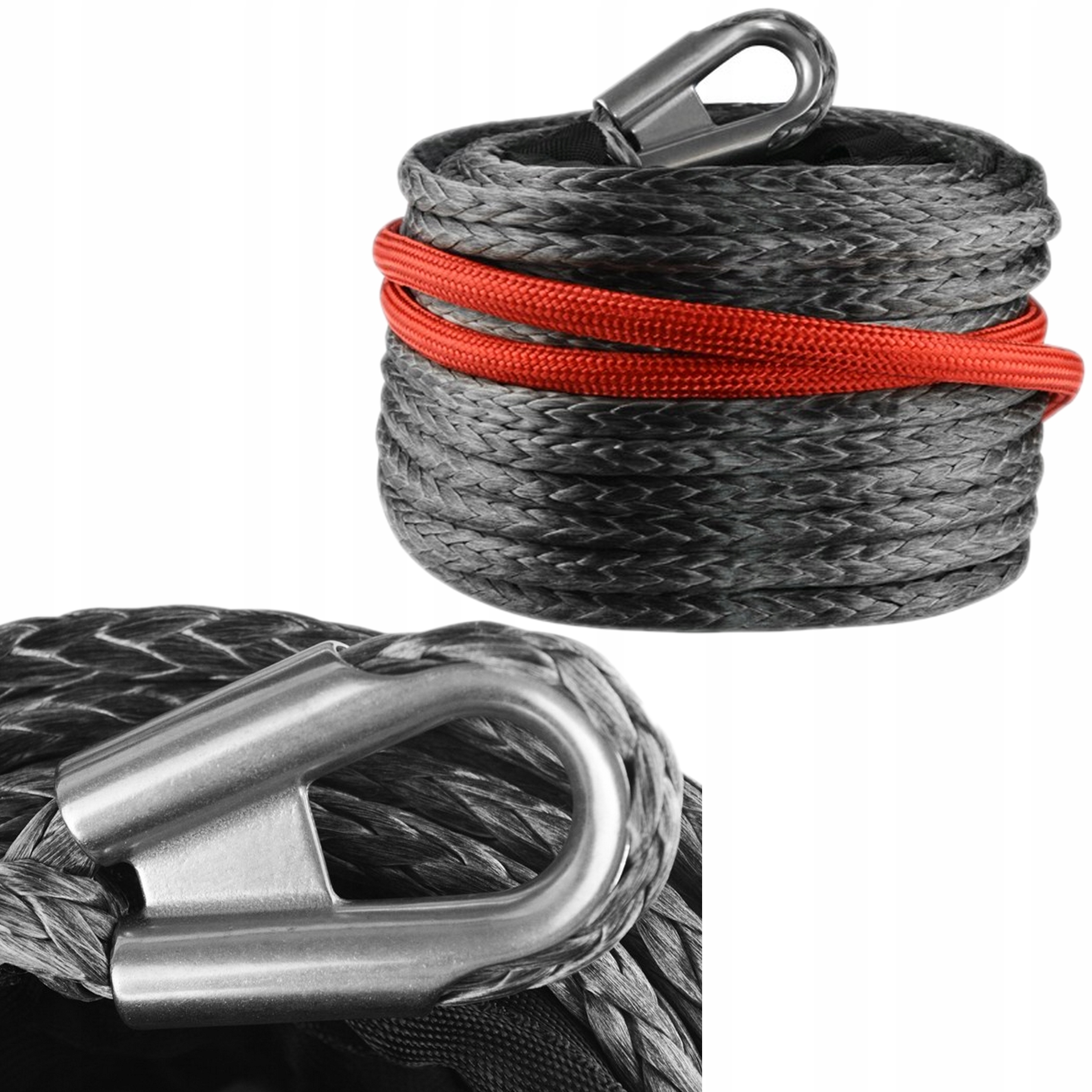 Husar Syntetické lano 4x4 10 mm 30 m Silné Pevné odolné Off Road