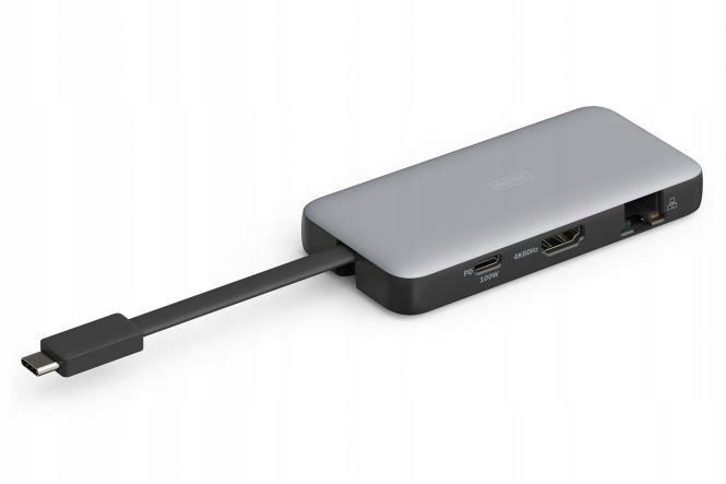 Digitus Usb-c cestovní dokovací stanice, 7 portů: 1× Hdmi, 2× Usb 3.2 Gen 1