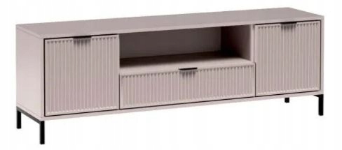 Nowoczesna szafka RTV LS4 w stylu glamour LINK z ozdobnymi frontami Marka Idea Home
