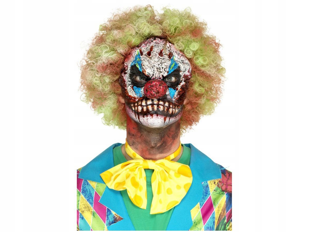 Latexová Maska Strašidelný Zakrvácený Klaun