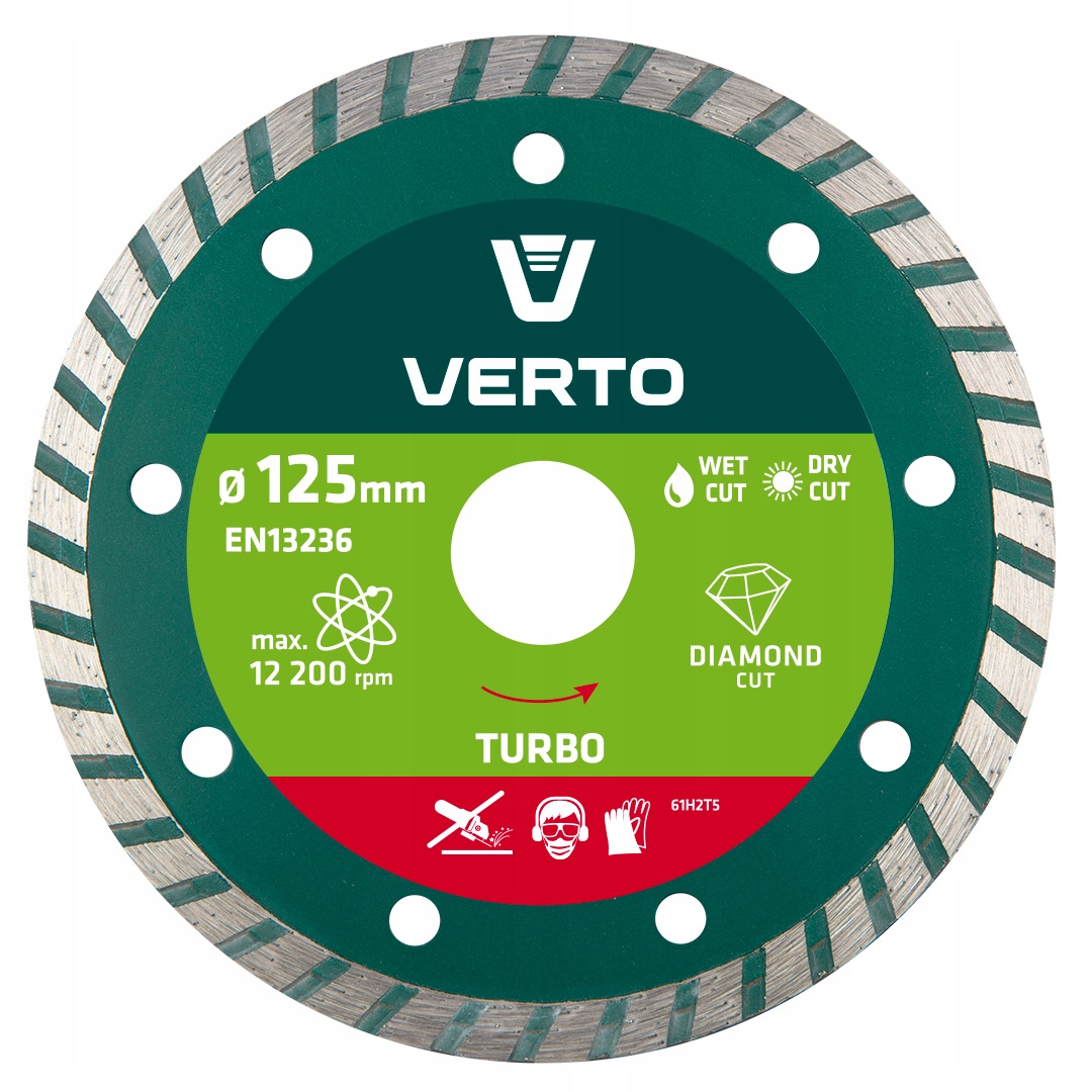 

Tarcza diamentowa 125x22.2mm, turbo Verto 61H2T5