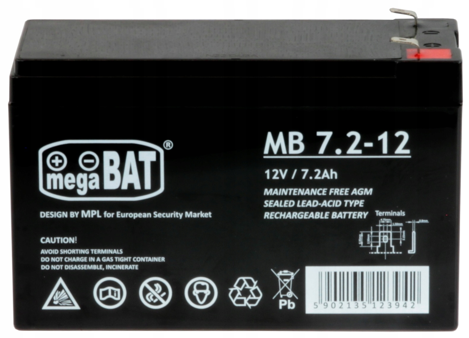 

Akumulator Agm 12V 7Ah bezobsługowy do Ups alarmu