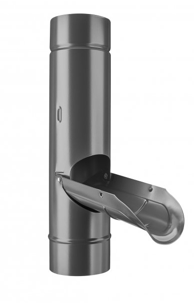 Výklopná odbočka do sudu 120 mm antracit Ral 7016