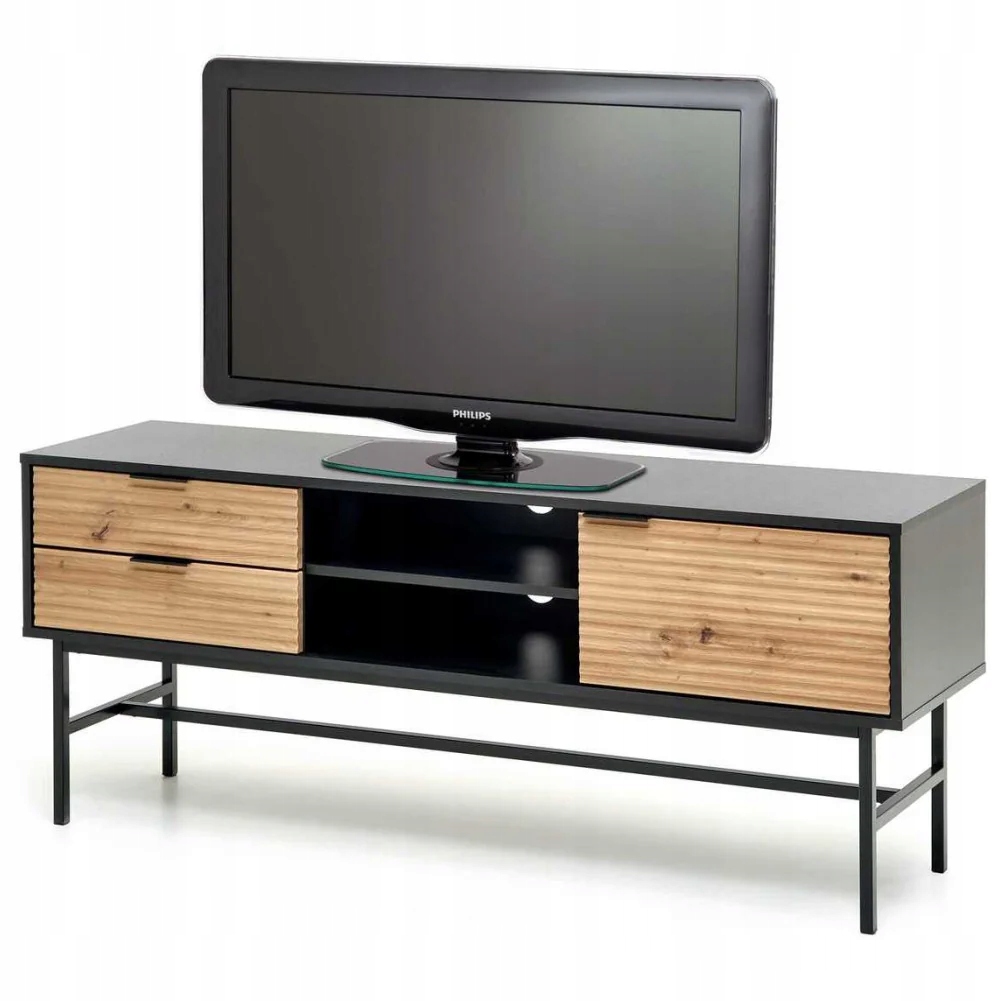 Stolik Rtv Loft Murano RTV1 Dąb Artisan Czarna