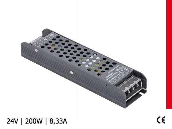 

Zasilacz Led Modułowy Graphite 24V 8,33A 200W