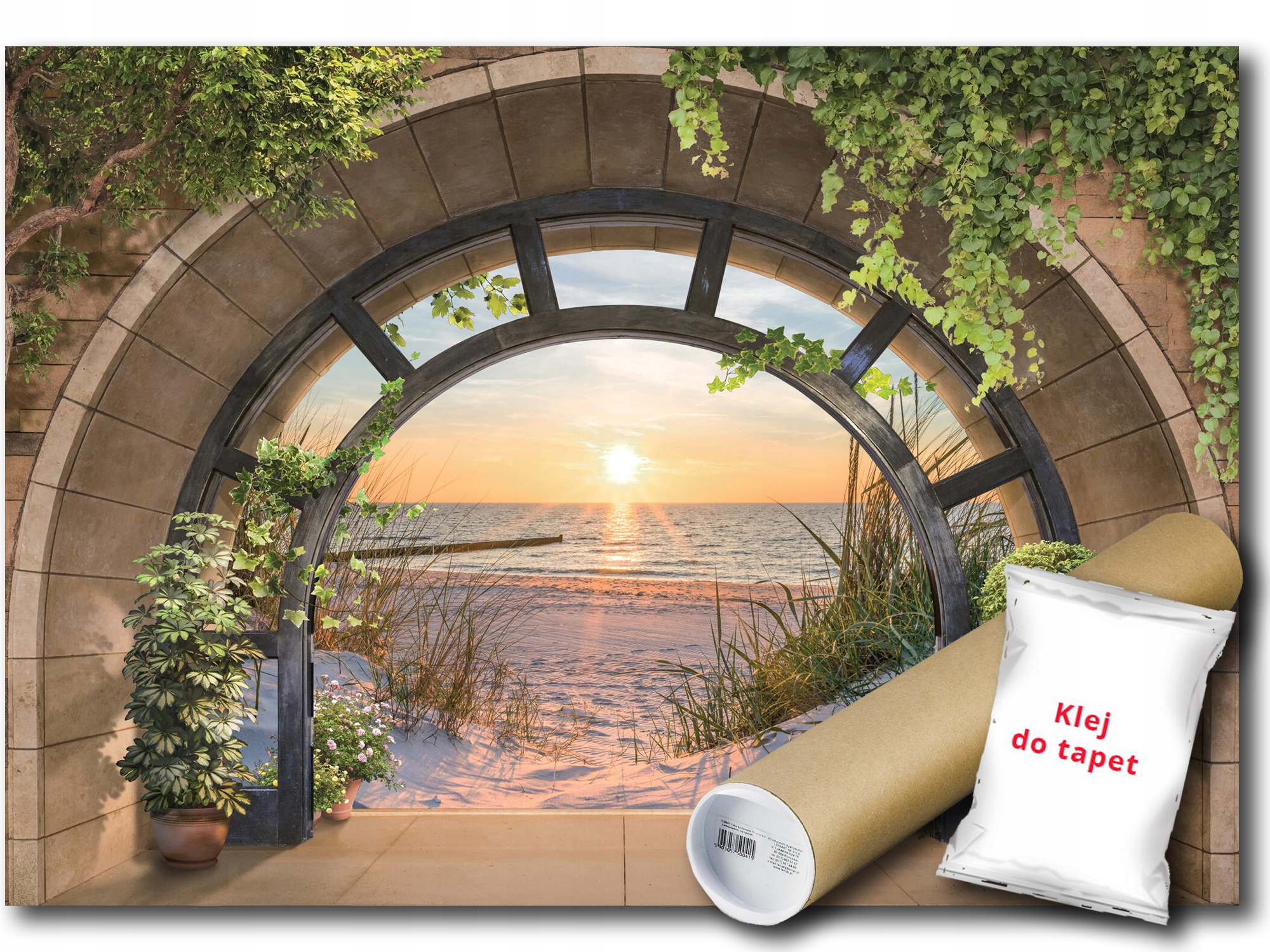 Fototapeta Vinylová Pláž More Pohľad 3D 368x254