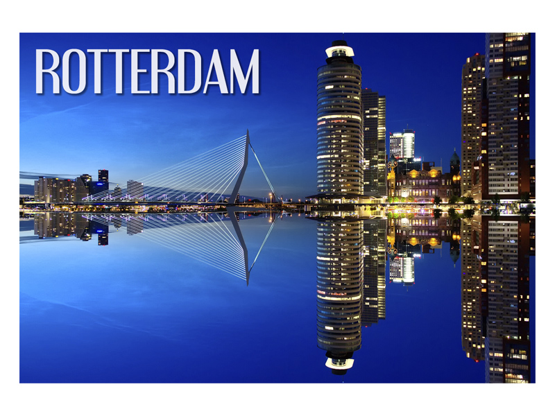 

Rotterdam Most Erasmusbrug Magnes na lodówkę