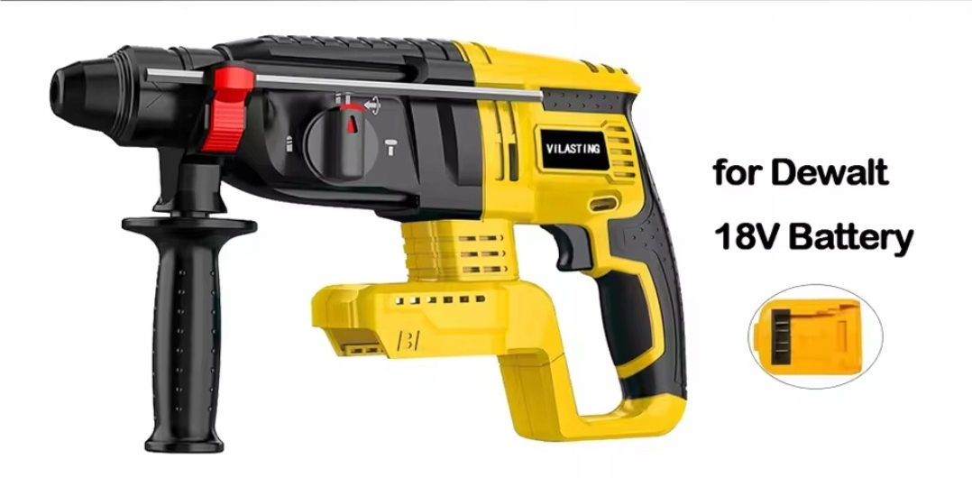 Młotowiertarka Akumulatorowa na baterie Dewalt 18V Sds-plus 3-FUNKCYJNa