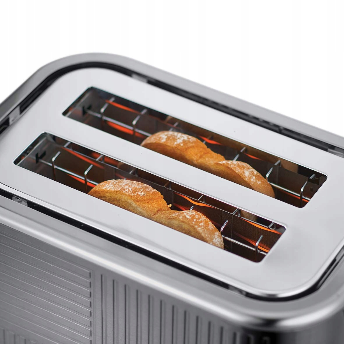 RUSSELL HOBBS Toster 2 Kromki Stalowy Szerokie Szczeliny 6 Stopni 1640W — miniatura 6
