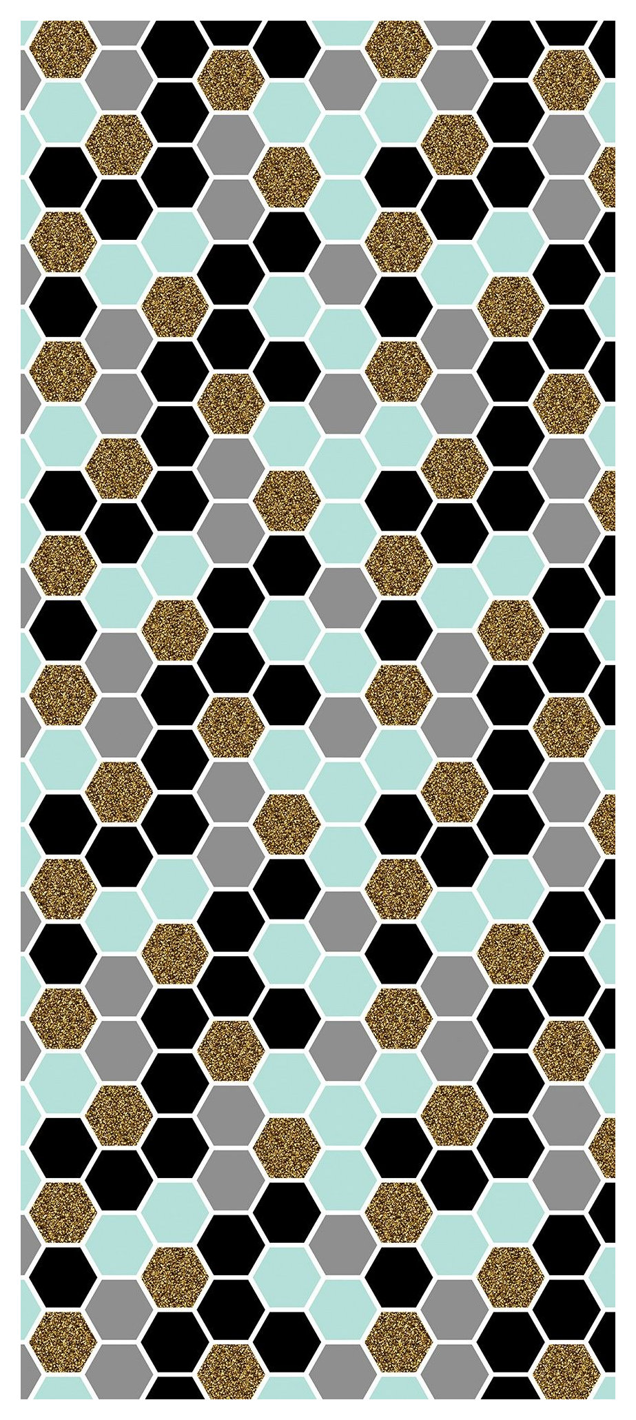 Fototapeta Geometrické včelí plástve Zlatý rytmus abstrakce 91x211 lepidlo