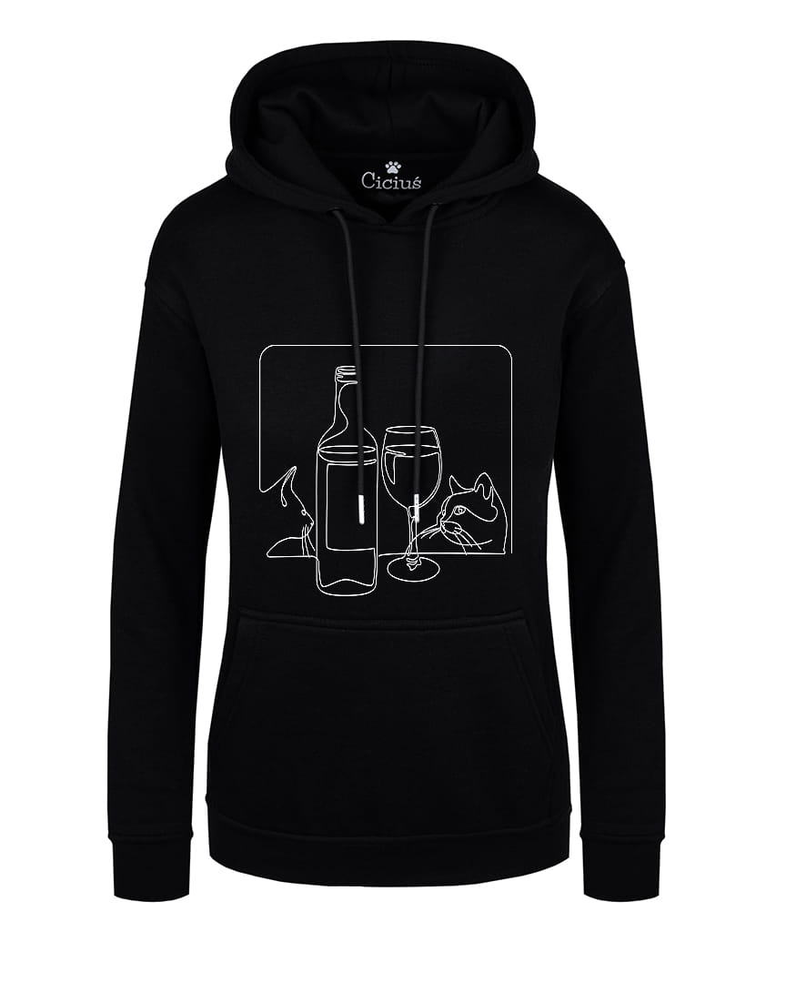 Mikina Kočka a víno