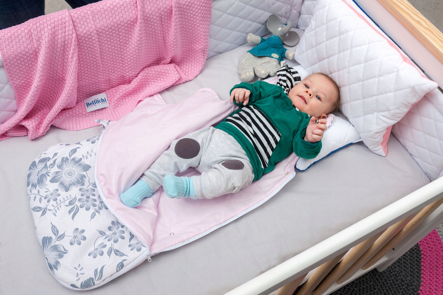 Bambusowy kocyk tkany PREMIUM 80x100 otulacz lime Kod producenta BAM-BB-3-LIM-1