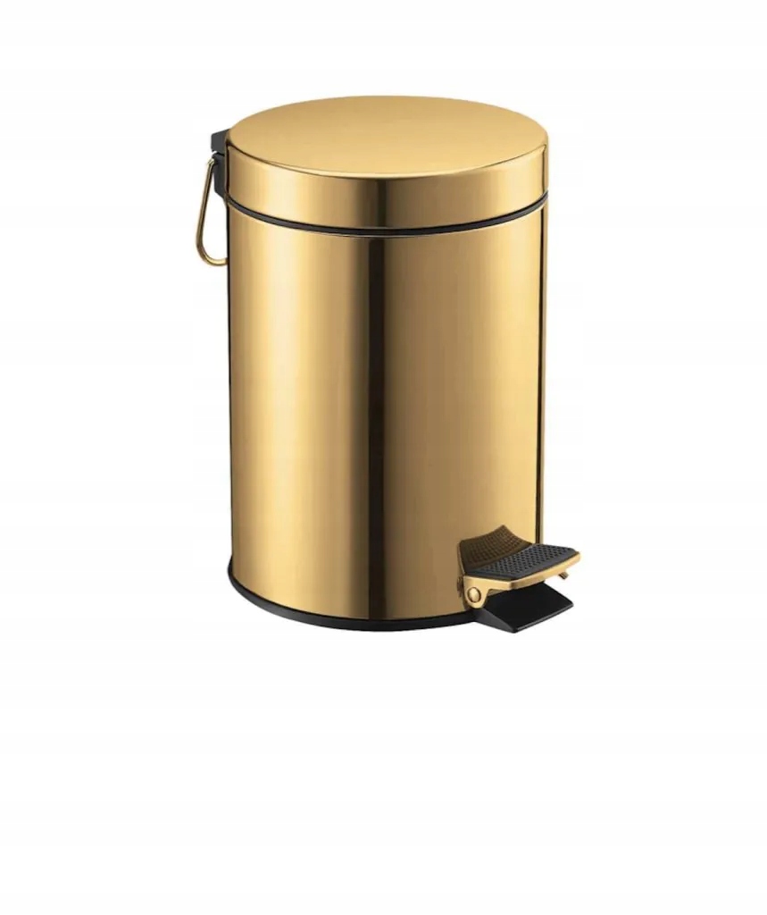 Pedálový kôš Stella Standard okrúhly 5 L soft close zlatý lesk