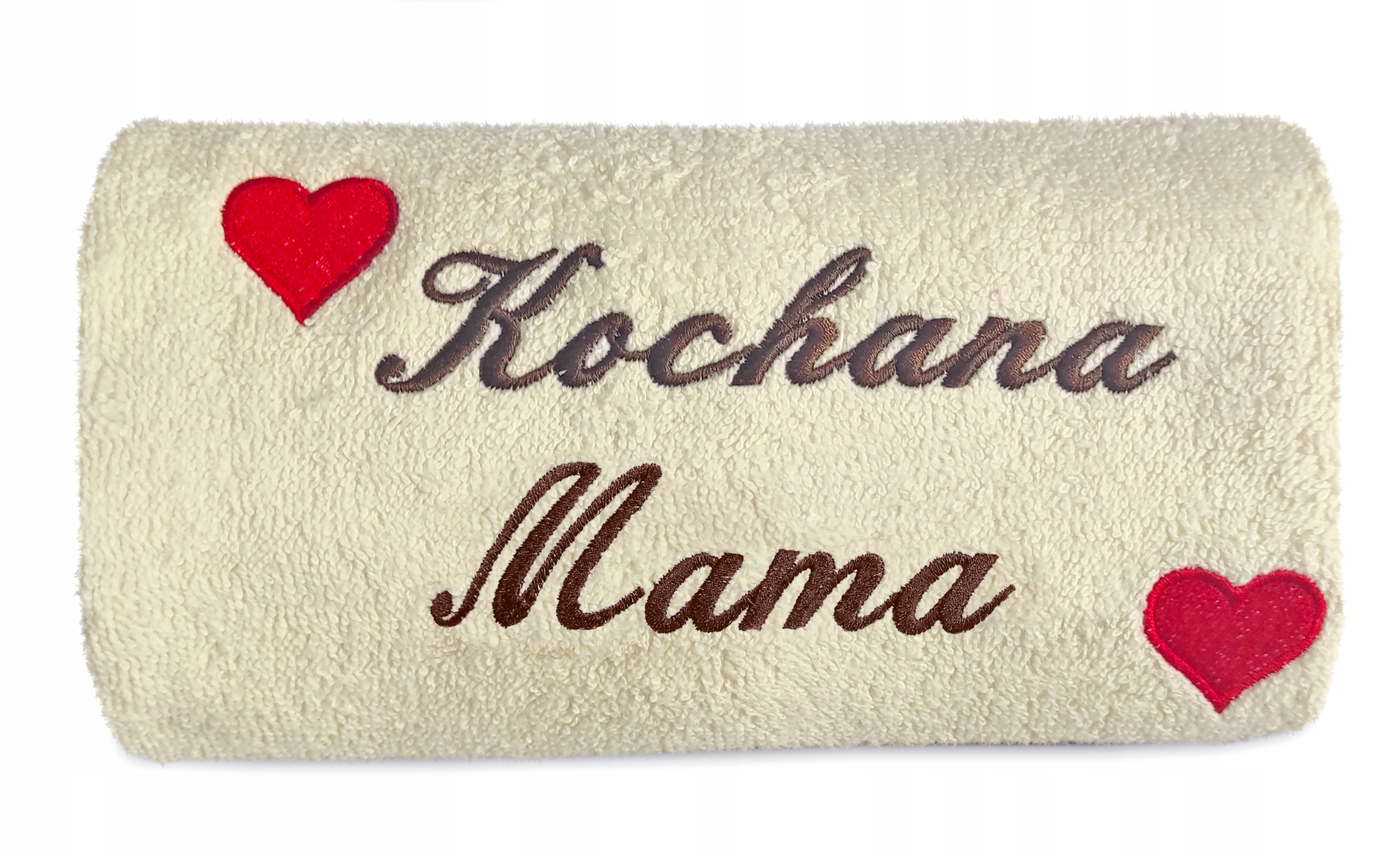 PREZENT DLA MAMY RĘCZNIK DUŻY KĄPIELOWY Z HAFTEM DZIEŃ MATKI DZIEŃ TATY