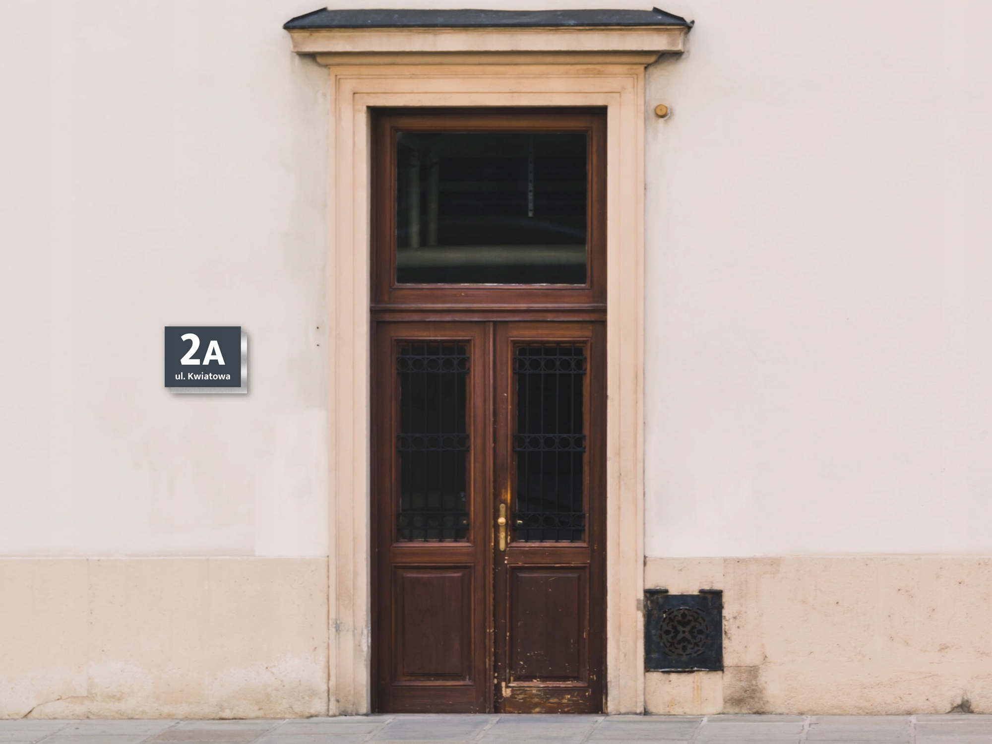 tabliczka tablica ADRESOWA numer domu 22x27 alu. Wysokość produktu 22 cm