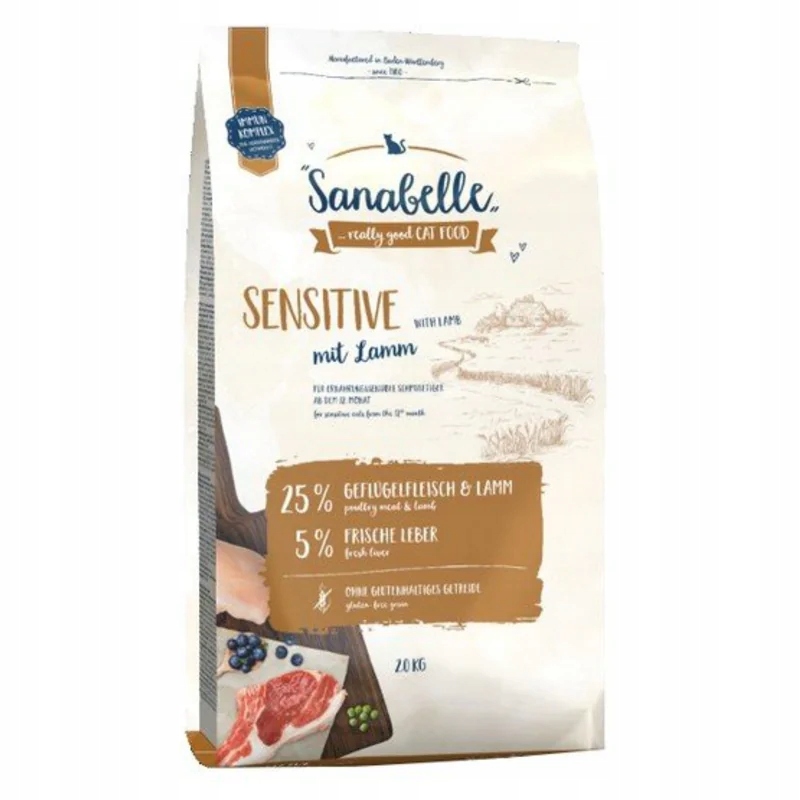 Levně Sanabelle Sensitive Jehněčí 4 kg Krmivo pro kočky