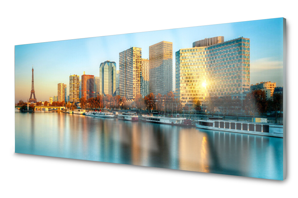 

Panel szklany do kuchni Miasto Morze Paryż 125x50