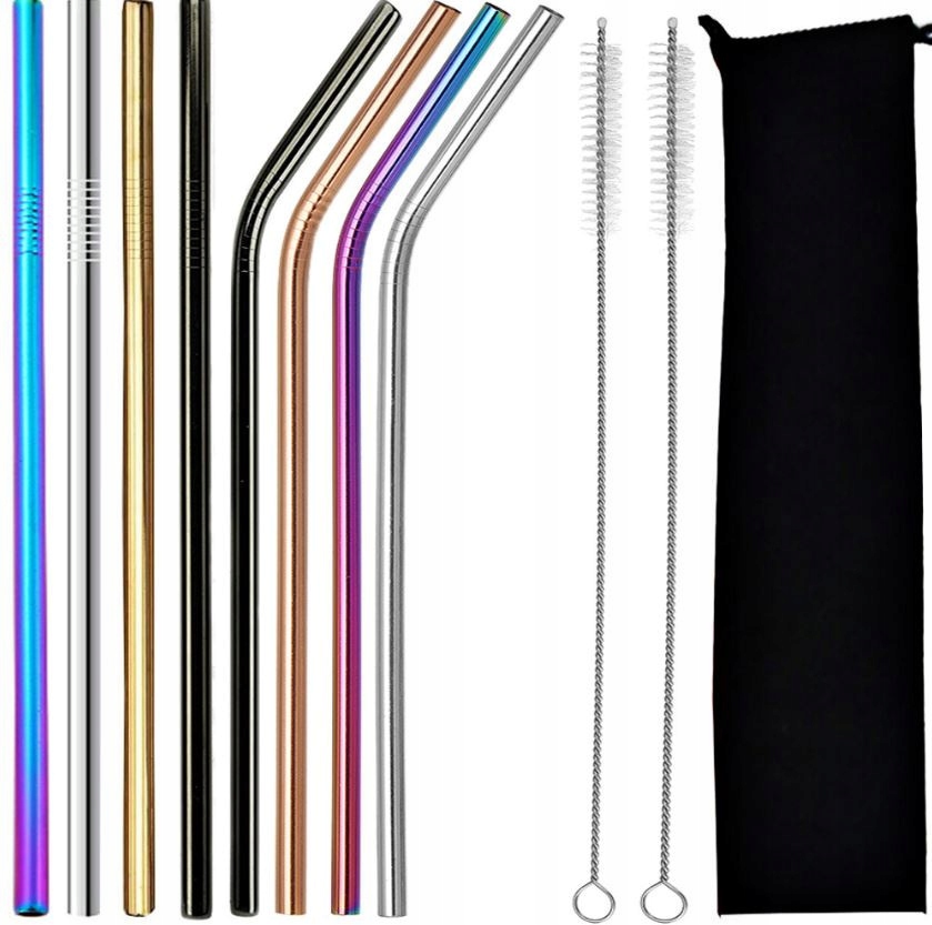 

Rurki eko metalowe stalowe wielorazowe z etui Zwy
