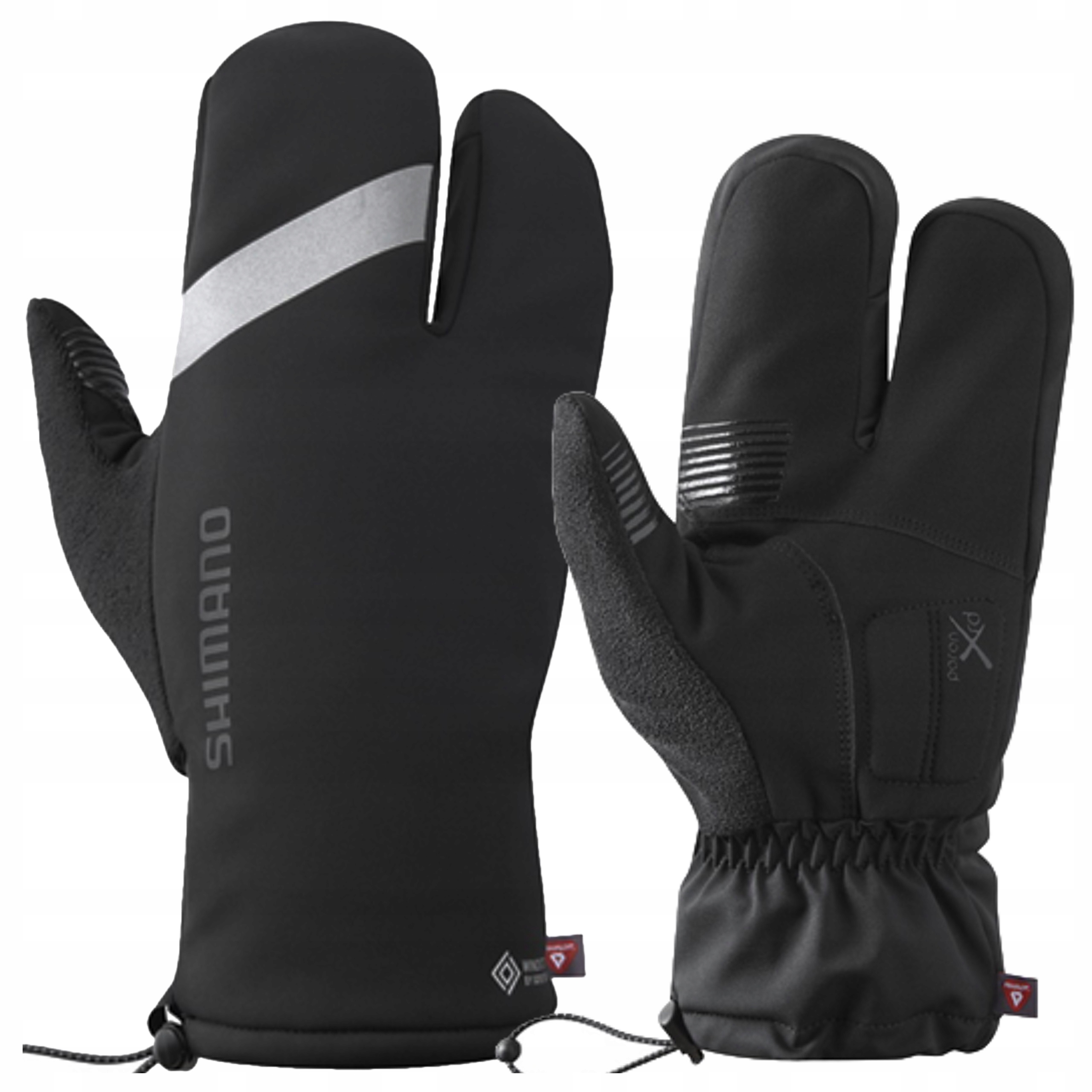 Rękawiczki Rowerowe Zimowe Shimano Windstop Primaloft 2x2 XXL Dwupalczaste