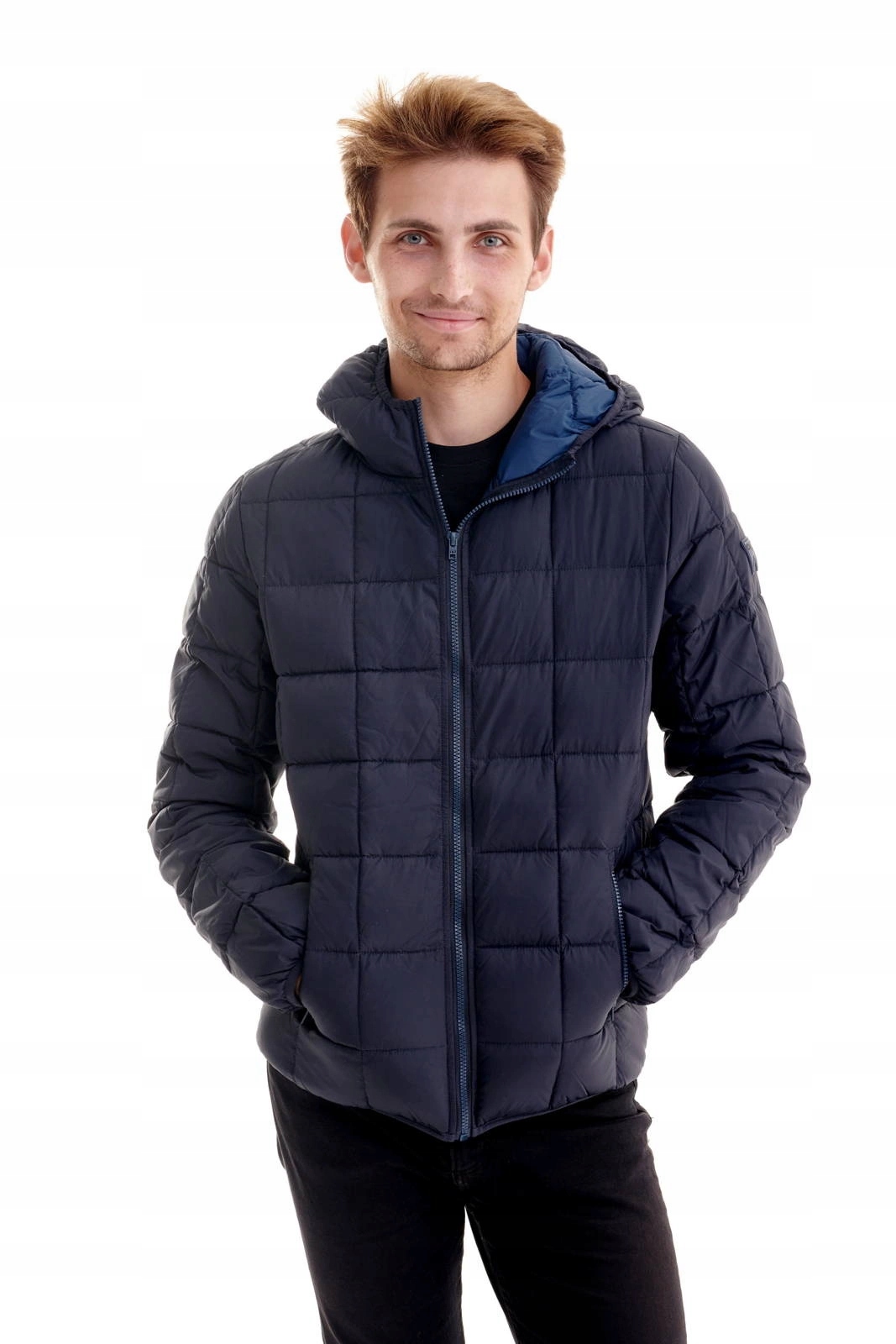 Pánská péřová bunda Wrangler The Puffer Dark Navy W4C6WRXAE XXL