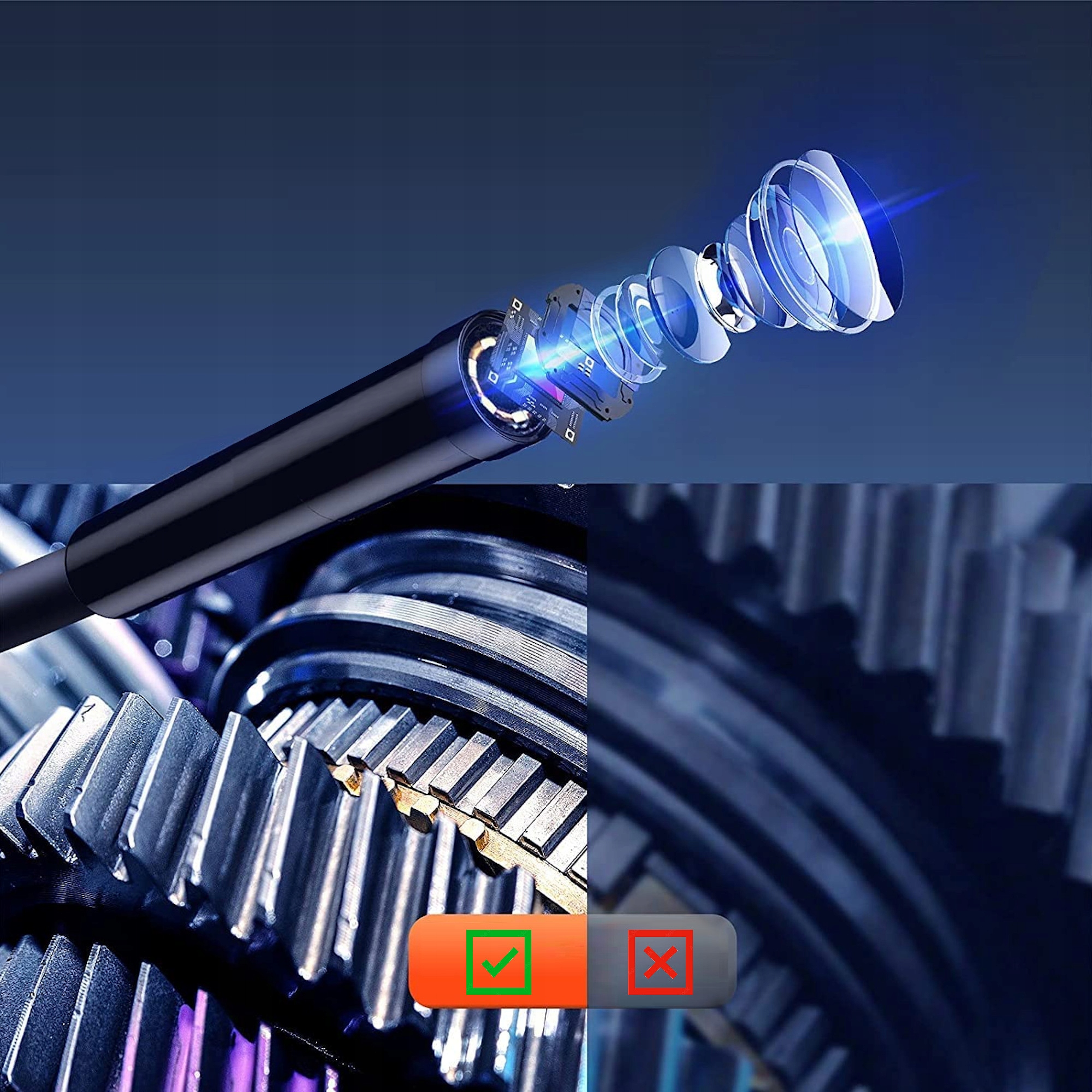 KAMERA INSPEKCYJNA ENDOSKOP 5M FULL HD LCD 4.3" USB ENDOSKOPOWA WODOODPORNA EAN (GTIN) 5905123218088