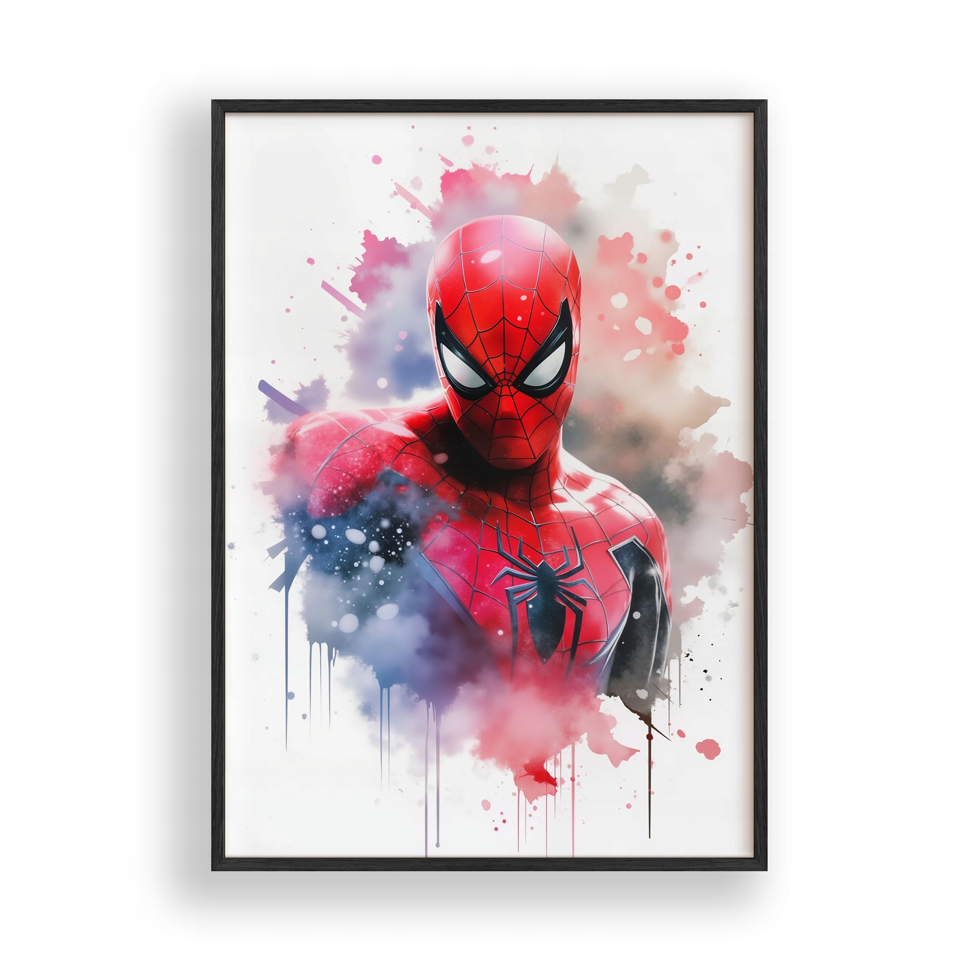 Plakat Spider Man avengers Obraz Ramka Drewniana Czarna 30x42 cm