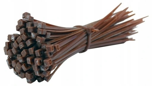 Opaska zaciskowa Index 4,8x290 100szt. opaska kablowa brązowa, trytytka zip